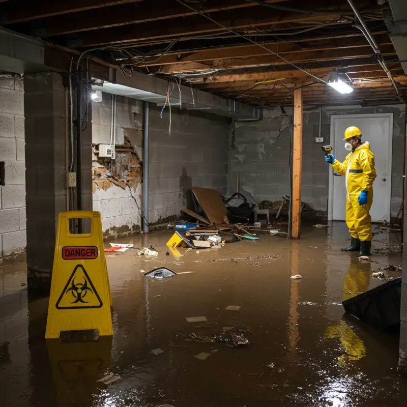 Flooded Basement Electrical Hazard in Parsons, WV Property